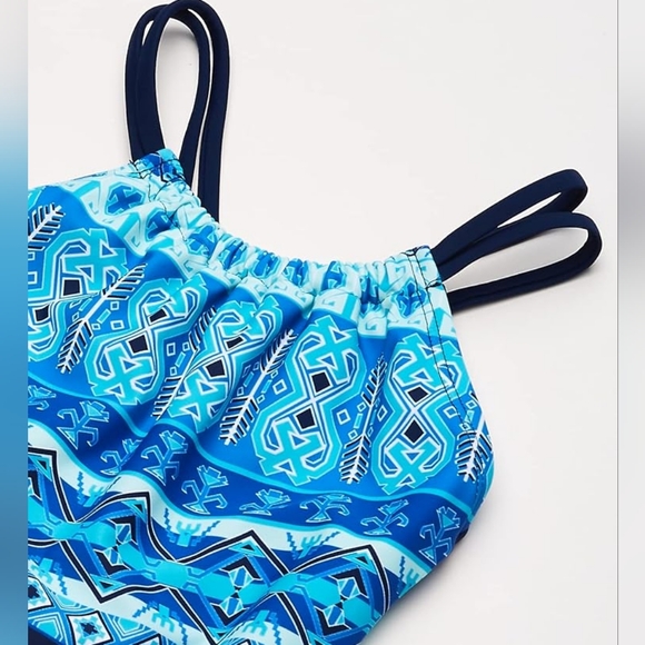 Kanu Surf Beach Sport Halter One Piece Swimsuit for Girls  Blue  US 12 - Picture 3 of 7